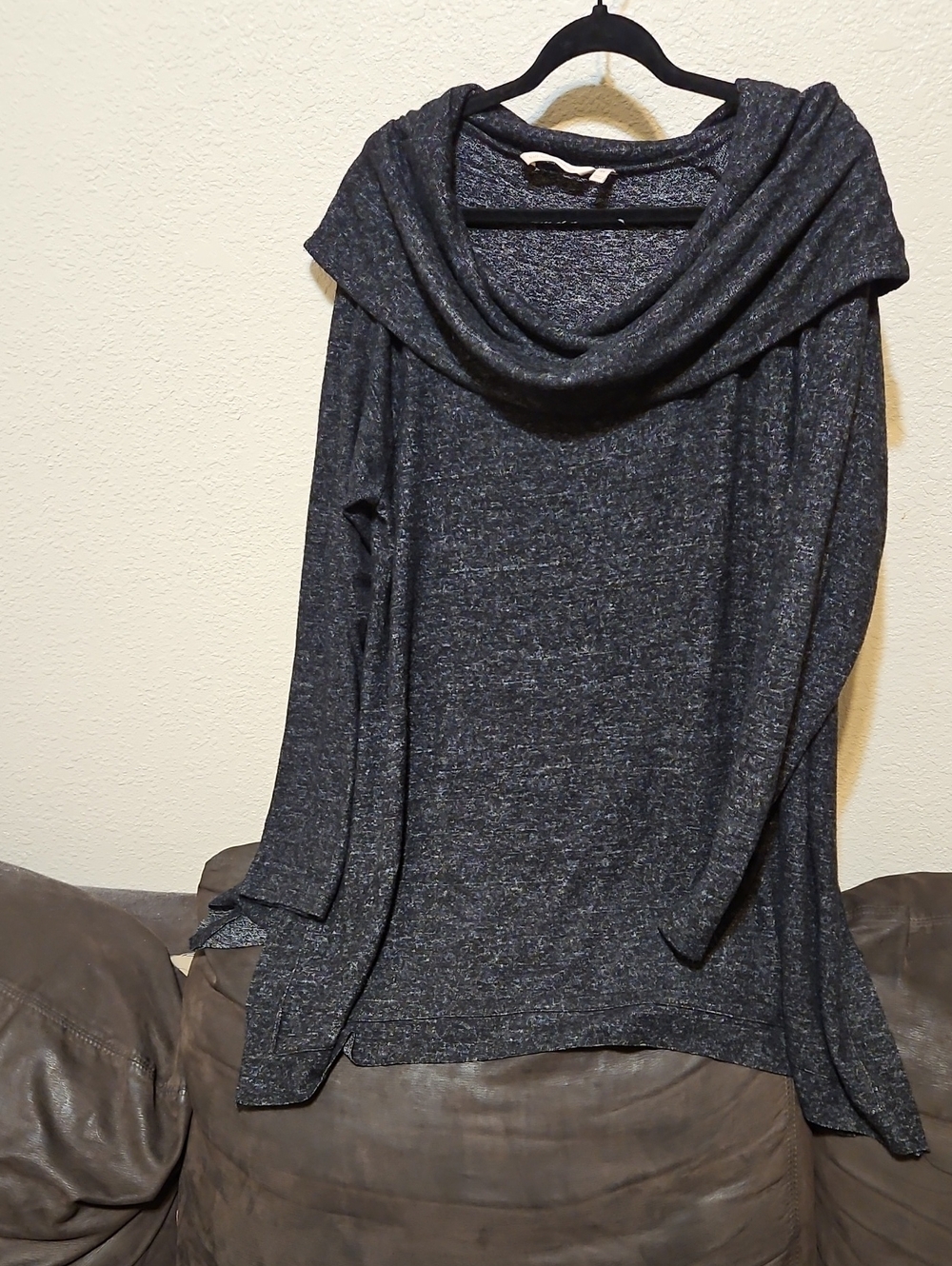 Soft Surroundings Charcoal Cowl Neck Sweater